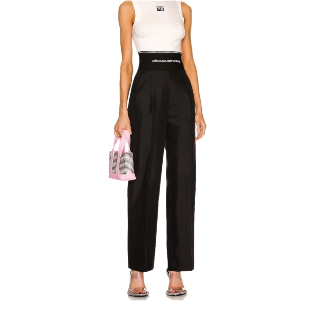 ALEXANDER WANG 
HIGH RISE WIDE LEG CARROT PANT